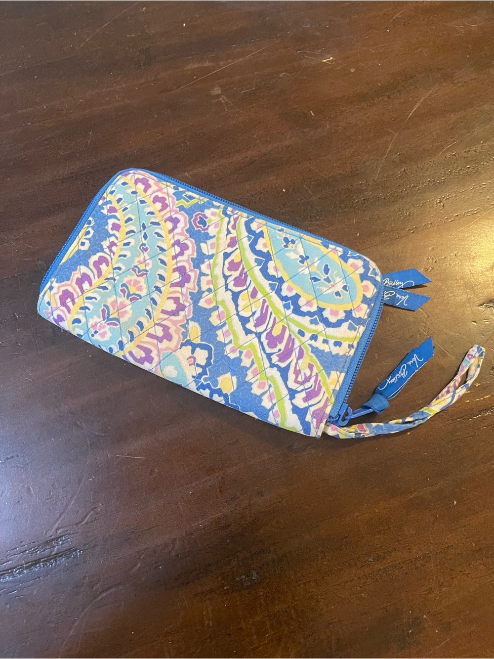 Colorful Quilted Zip Wallet